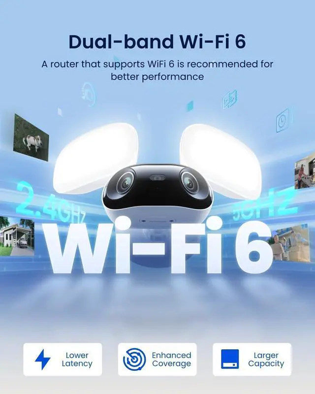 Alt view image 7 of 7 - REOLINK Elite Floodlight WiFi, 4K 8MP 180° Panoramic Wired Floodlight Camera, Adjustable 3000 Lumens, Local AI Video Search, Dual-Band Wi-Fi 6, 24/7 Recording, No Monthly Fees, 100~240V AC Hardwired