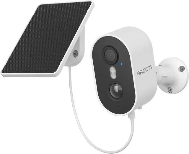 Main image of Security Camera Wireless Outdoor, 4MP Recharge Battery Powered WiFi Camera with Solar Panel, Motion Detection, Color Night Vision, 2-Way-Audio, 2.4G/5G Dual Band WiFi