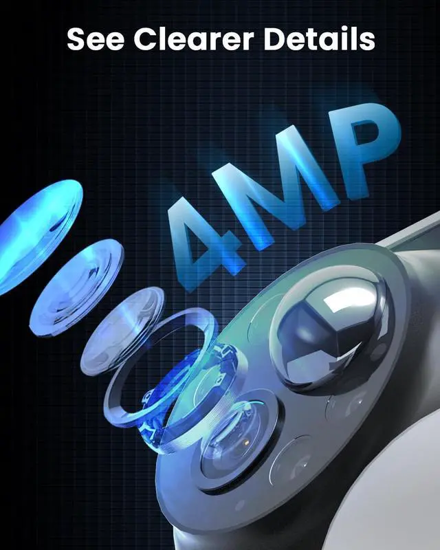 Alt view image 4 of 7 - Security Cameras Wireless Outdoor, 4 Cam-Kit, 4MP Solar Security Camera Wireless System with 360° Pan & Tilt, HD Color Night Vision, Motion Detection, 64GB Memory Card, No Monthly Fee