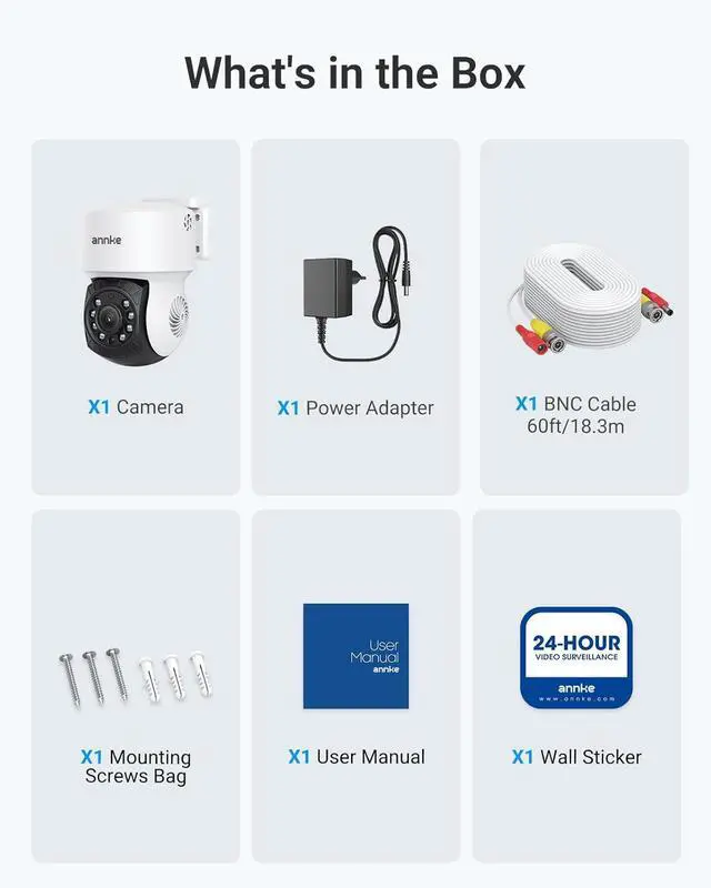 Alt view image 5 of 7 - ANNKE 1080P 2MP AHD CCTV Home Surveillance Dome PT Wired Camera with 350° pan and 90° tilt, 100ft IR Night Vision, IP65 Weatherproof Security AddOn Cam for Outdoor Use, Wide Compatibility - APT200