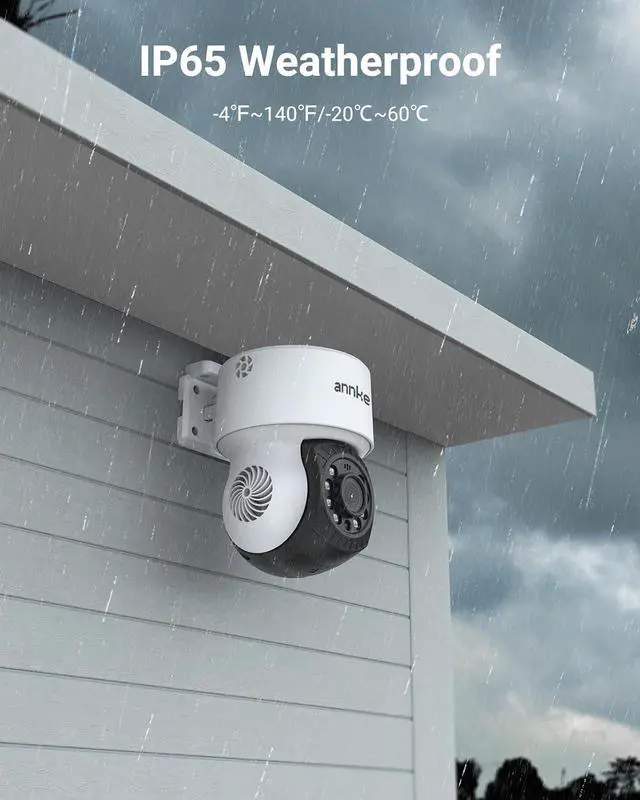 Alt view image 7 of 7 - ANNKE 1080P 2MP AHD CCTV Home Surveillance Dome PT Wired Camera with 350° pan and 90° tilt, 100ft IR Night Vision, IP65 Weatherproof Security AddOn Cam for Outdoor Use, Wide Compatibility - APT200