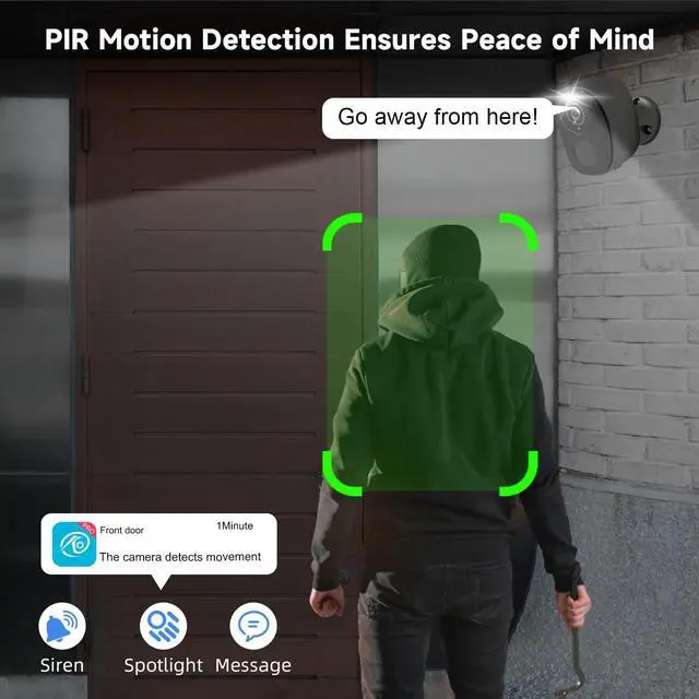 Alt view image 6 of 7 - 4pcs Solar Security Cameras Wireless Outdoor, 5G/2.4G WiFi Cameras with Solar Panel,2K Camera for Home Security, AI Detection, Siren,Color Night Vision, 2-Way Talk, IP65, Works/Alexa, Cloud/SD