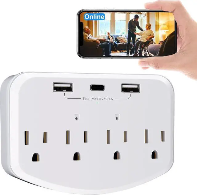 Main image of 1080P Wireless Cameras Mini Small Security Wall Outlet WiFi Camera Indoor Camera for Home SecurityUpgraded