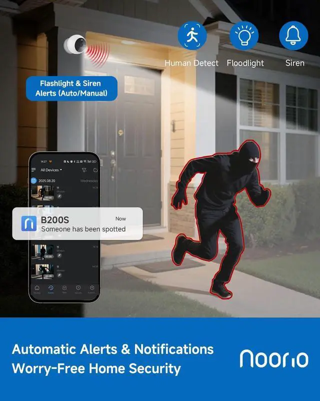 Alt view image 6 of 7 - Security Cameras Wireless Outdoor Magnetic, 1080P Battery Powered Indoor Cameras for Home Security, Smart Motion Detection Pet Dog Camera, Free Local Storage MagCam, 2.4G Wi Only, B200S