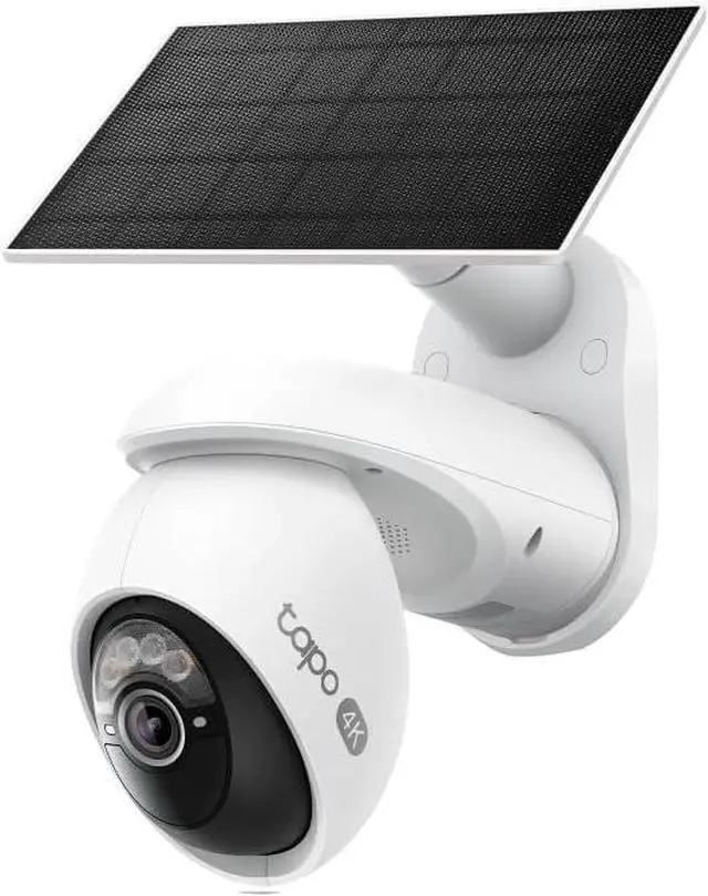 Main image of Tapo 4K Outdoor Camera Wireless, Battery Camera w/Solar Panel, Pan/Tilt, 360° View, 24/7 Capture, Free Person/Vehicle Detection, Night Vision, SD/Cloud, Works w/Alexa and Google Home, VistaCam 360