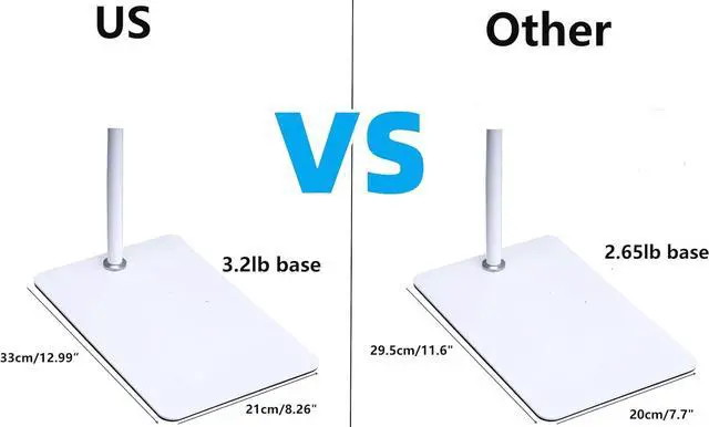 Alt view image 5 of 5 - 80"-31" Tall White Floor Holder Stand Mount for Security Cameras, 3.2lbs Base,Height Adjustable 31.5-80",Compatible with Baby Camera Monitor/Security Cameras/Pet Camera