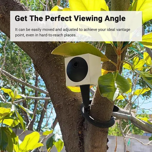 Alt view image 5 of 7 - Holicfun Flexible Twist Mount for Indoor and Outdoor Security Cameras, Unversally Compatible with Ring, Blink, Eufy, Google Nest, Wyze, Arlo, Simplisafe and Other Cameras - Black, 2 Pack