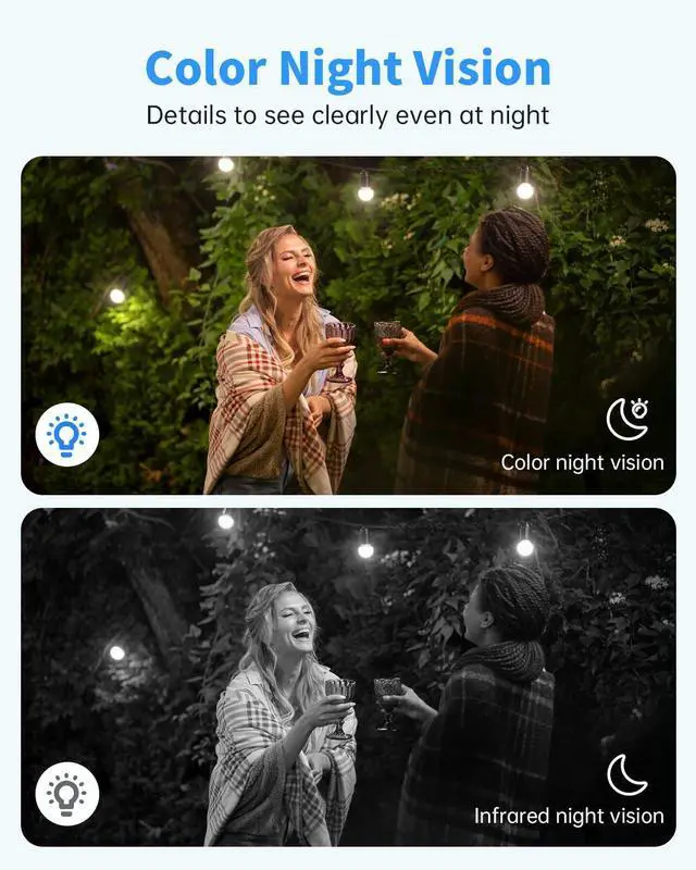 Alt view image 3 of 7 - Security Cameras Wireless Outdoor, Solar Battery Powered 2k Color Night Vision, AI Motion Detection, IP66 Weatherproof, 2-Way Talk, SD/Cloud Storage, 2.4Ghz WiFi Cameras for Home Security (2 Pack)