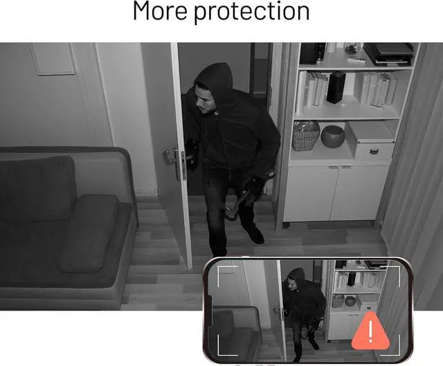 Alt view image 5 of 7 - Wasserstein Alarm Clock Camera Case - Compatible with Wyze Cam V4/V3/V3 Pro/OG - Cover for Low-Key Camera Placement (White) (Camera NOT Included)