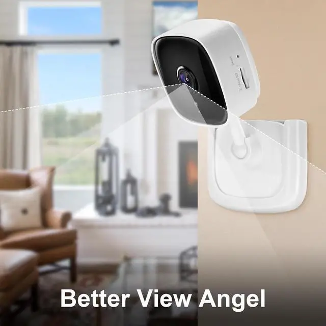 Alt view image 3 of 6 - 4 Pack No Drill Tapo Camera Mount, Strong Adhesive Durable Wall Mount Stand Fits for Tapo Security Camera C100,C110, Easy Installation Window Mount Camera Brackets fits for TP Link Camera,White