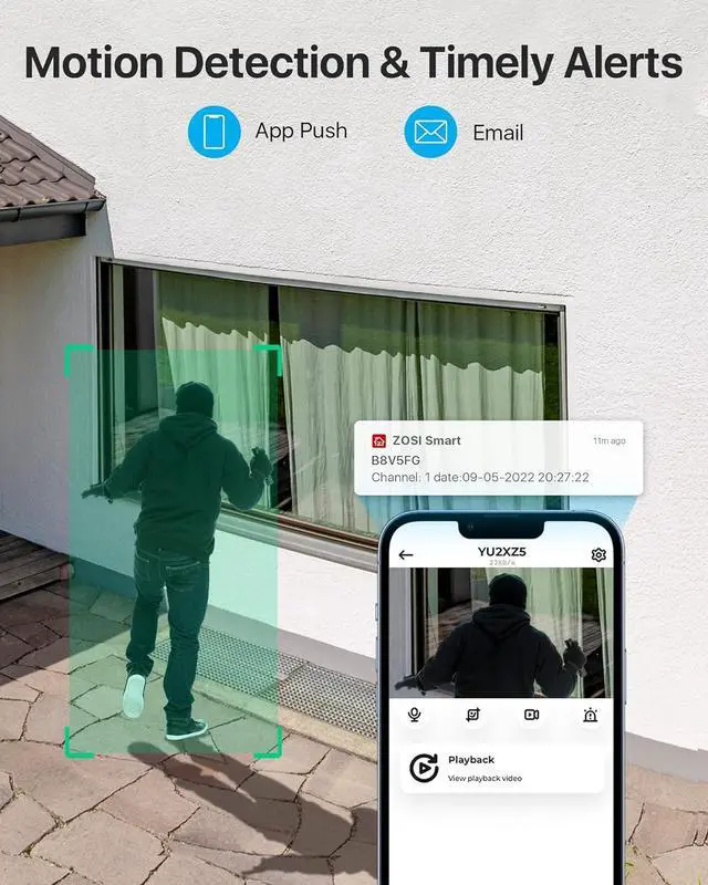 Alt view image 2 of 7 - ZOSI 16 Channel H.265+ Home Security DVR Recorder, 1080P Lite Hybrid 4-in-1(Analog/AHD/TVI/CVI) CCTV DVR for Security Camera, Motion Detection, Mobile Remote Control, Alert Push (2TB HDD Included)