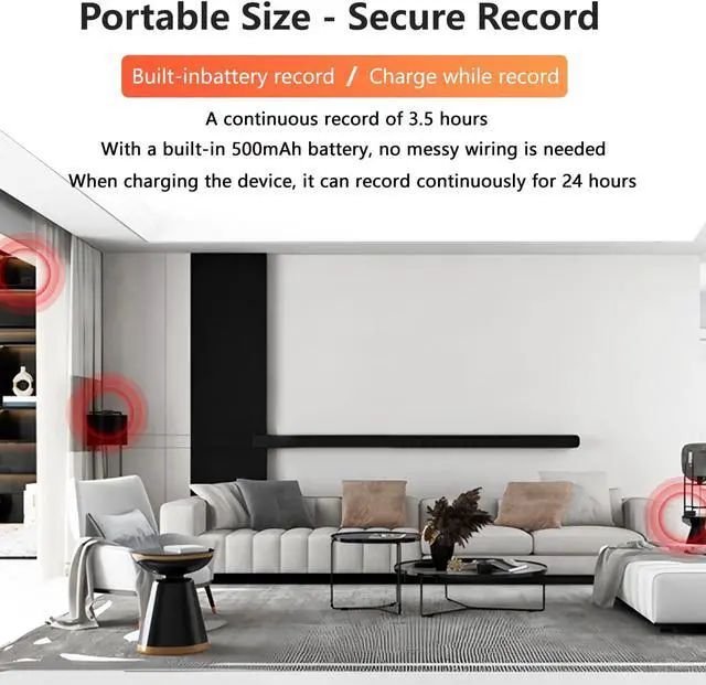 Alt view image 4 of 7 - Mini Camera, Body Camera, Home Security Cameras, HD 1080P, Portable Cameras, Indoor Nanny Cam,with Night Vision, Motion Detection, Loop Record, Gravity Sensor, 512GB Max, No-WiFi