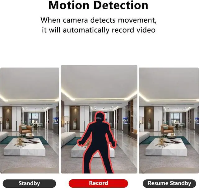 Alt view image 5 of 7 - Mini Camera, Body Camera, Home Security Cameras, HD 1080P, Portable Cameras, Indoor Nanny Cam,with Night Vision, Motion Detection, Loop Record, Gravity Sensor, 512GB Max, No-WiFi