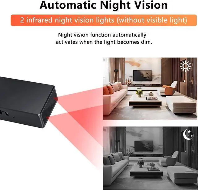 Alt view image 6 of 7 - Mini Camera, Body Camera, Home Security Cameras, HD 1080P, Portable Cameras, Indoor Nanny Cam,with Night Vision, Motion Detection, Loop Record, Gravity Sensor, 512GB Max, No-WiFi