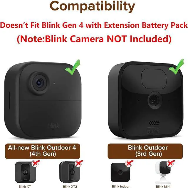 Alt view image 2 of 7 - 3Pack Mount for Blink Outdoor Camera, Weatherproof Protective Housing and 360°Adjustable Bracket for All-New Blink Outdoor 4 (4th Gen) & (3rd Gen), Cutout for Charging Cable, No Battery Replacement