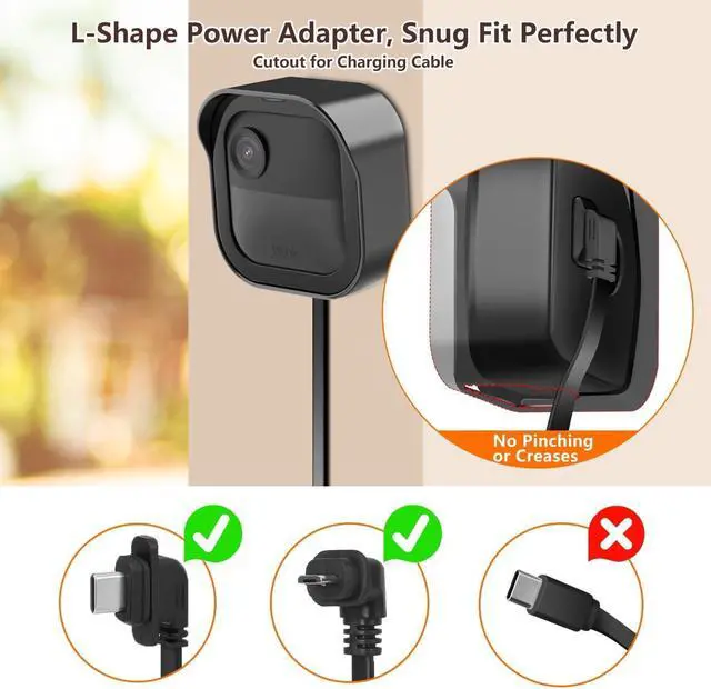 Alt view image 3 of 7 - 3Pack Mount for Blink Outdoor Camera, Weatherproof Protective Housing and 360°Adjustable Bracket for All-New Blink Outdoor 4 (4th Gen) & (3rd Gen), Cutout for Charging Cable, No Battery Replacement