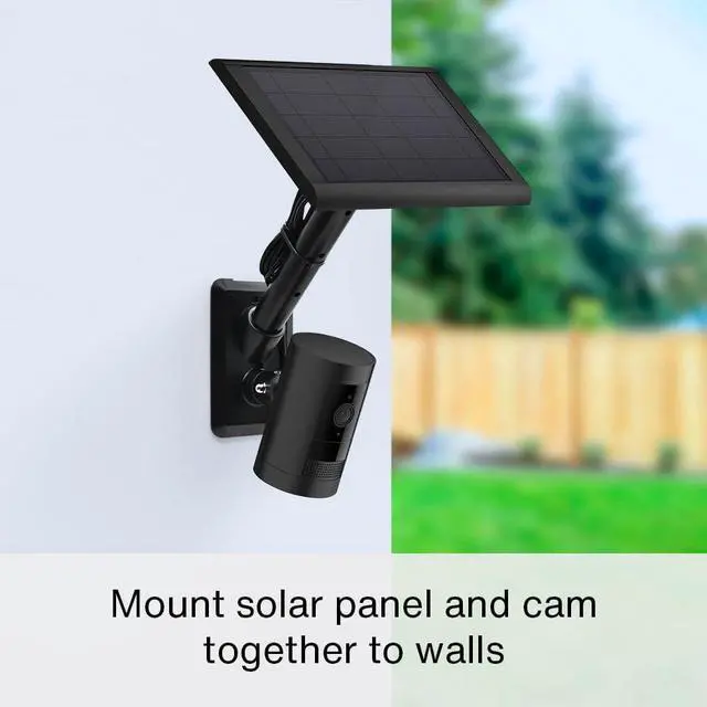 Alt view image 2 of 6 - Holicfun 2-in-1 Wall Mount for Outdoor Security Cameras and Solar Panels, Compatible with Ring, Eufy, Arlo, Wyze Solar Panels and Cams - White