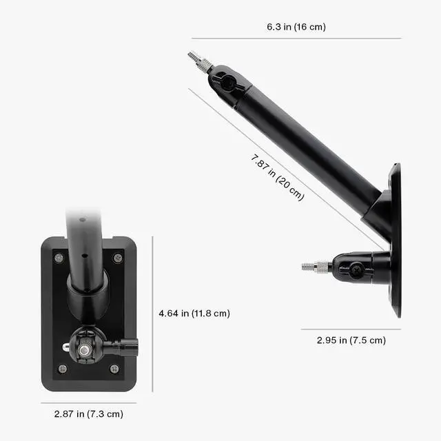 Alt view image 5 of 6 - Holicfun 2-in-1 Wall Mount for Outdoor Security Cameras and Solar Panels, Compatible with Ring, Eufy, Arlo, Wyze Solar Panels and Cams - White