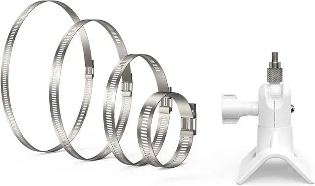 Main image of Holicfun No-Drill Outdoor Security Camera Pole Mount, Universally Compatible with Ring, Blink, Eufy, Wyze, Arlo, Google Nest, Simplisafe Cameras, and More - White