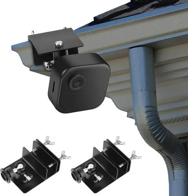 Main image of ALERTCAM Gutter Mount for Blink Outdoor 4 (4th Gen)/(3rd Gen) & Blink XT / XT2 Camera, Adjustable Weatherproof Aluminum Alloy Mount Bracket for Home Security System (2 Pack, Black)