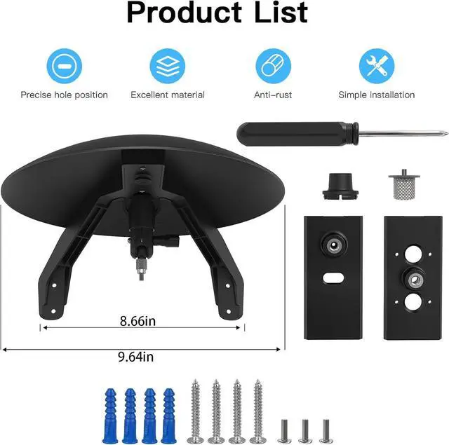 Alt view image 2 of 7 - HOLACA Universal Sun Rain Shade Camera Cover for All Outdoor Security Camera with 1/4 Screw, Shield Compatible with Ring, Blink, Google Nest, Eufy, Arlo, WYZE, SimpliSafe