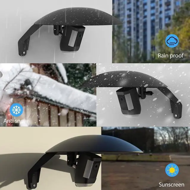 Alt view image 3 of 7 - HOLACA Universal Sun Rain Shade Camera Cover for All Outdoor Security Camera with 1/4 Screw, Shield Compatible with Ring, Blink, Google Nest, Eufy, Arlo, WYZE, SimpliSafe