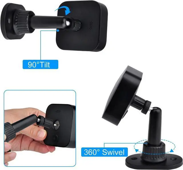 Alt view image 2 of 7 - 4 Pack Strong Adhesive Wall Mount for Blink Outdoor 4 (4th Gen) & (3rd Gen),Blink Outdoor Camera, No Drilling or Screw Secured Fixed,360 Degree Adjustable Wall Mount Bracket for Blink XT/XT2 Camera