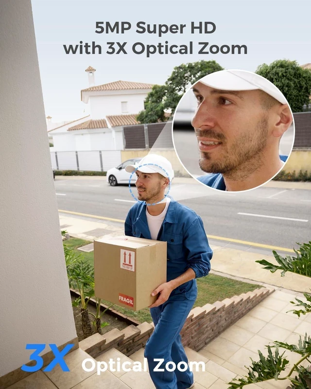 Alt view image 3 of 6 - 5MP PTZ WiFi Outdoor Security Camera System Plug-in Power