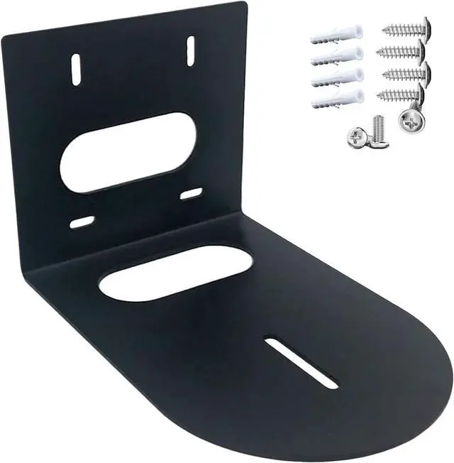 Main image of PTZ Camera Wall Mount Bracket - Heavy-Duty Solid Metal Universal Mount for All PTZ Cameras, Includes Mounting Screws, Adjustable Compact Space-Saving Design (Black)