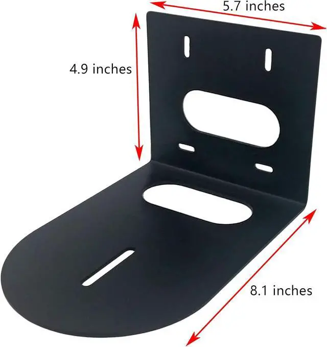 Alt view image 3 of 5 - PTZ Camera Wall Mount Bracket - Heavy-Duty Solid Metal Universal Mount for All PTZ Cameras, Includes Mounting Screws, Adjustable Compact Space-Saving Design (Black)