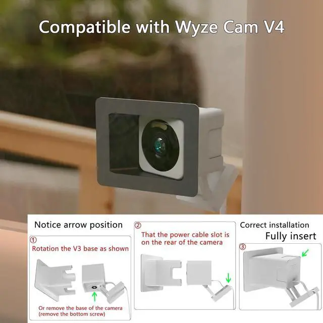 Alt view image 6 of 7 - Angled Window Mount for Wyze Cam V4 and V3 Tilt Angle Glass Mount Through Windows Glass Surfaces Use Cam v4 Turn Wyze Camera into a Window Camera for Outdoor Monitoring
