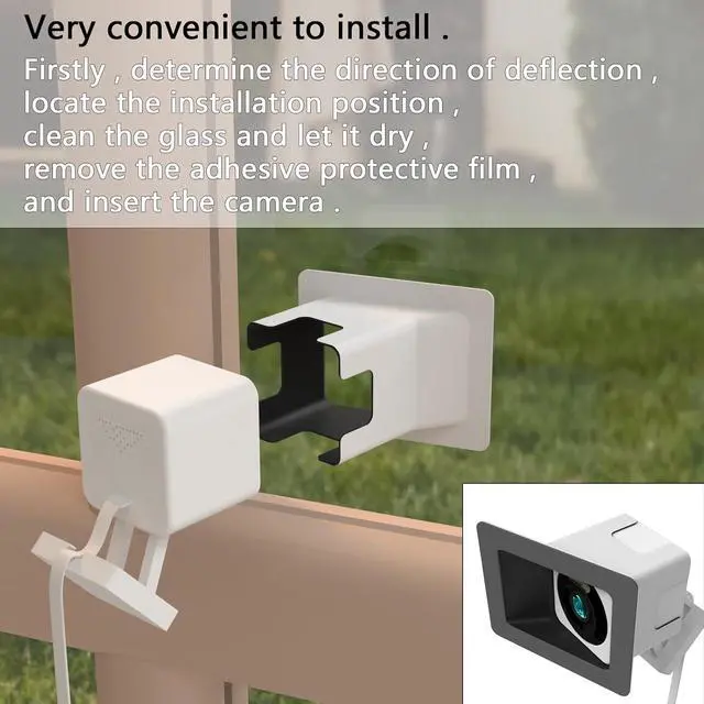 Alt view image 7 of 7 - Angled Window Mount for Wyze Cam V4 and V3 Tilt Angle Glass Mount Through Windows Glass Surfaces Use Cam v4 Turn Wyze Camera into a Window Camera for Outdoor Monitoring