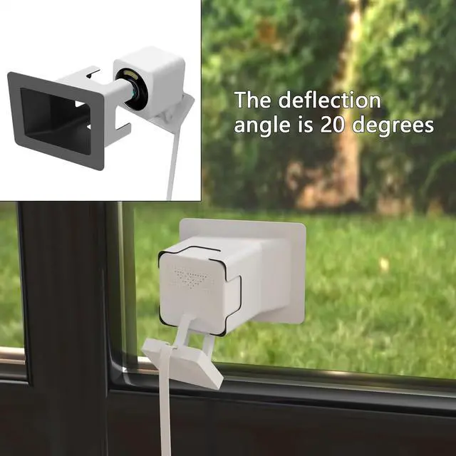Alt view image 3 of 7 - Angled Window Mount for Wyze Cam V4 and V3 Tilt Angle Glass Mount Through Windows Glass Surfaces Use Cam v4 Turn Wyze Camera into a Window Camera for Outdoor Monitoring