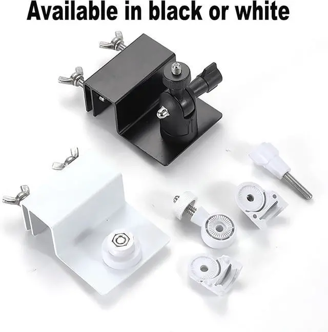 Alt view image 5 of 5 - Gutter Mount for Outdoor Security Camera, Solar Panel Adjustable 1/4" Screw Compatible with Arlo, Blink, Wyze, Eufy etc,. Weatherproof Corrosion-Resistant Design No-Drill Universal(White 2pack)