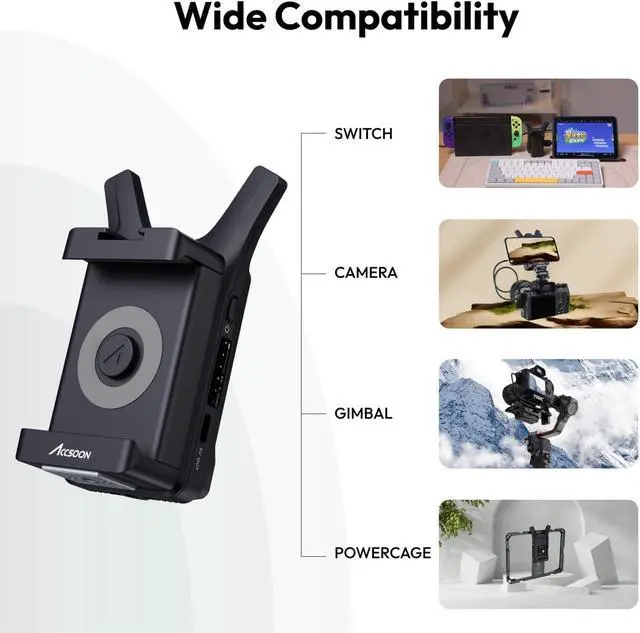 Alt view image 4 of 7 - Accsoon CineView Nano Wireless HDMI Video Transmitter, 1080P60 500ft Range 60ms Latency Wireless Camera Transmitter, Compatible with RS2/RS3/RS3 Pro/Go Pro/Switch, 4 APP iOS/Android Monitoring
