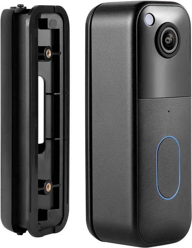 Main image of Wasserstein Horizontal Adjustable Angle Mount & Wall Plate Compatible with Blink Video Doorbell (1st Gen & 2nd Gen) - 35° to 55° Adjustable Wedge Mount for Blink Doorbell Camera (Black)