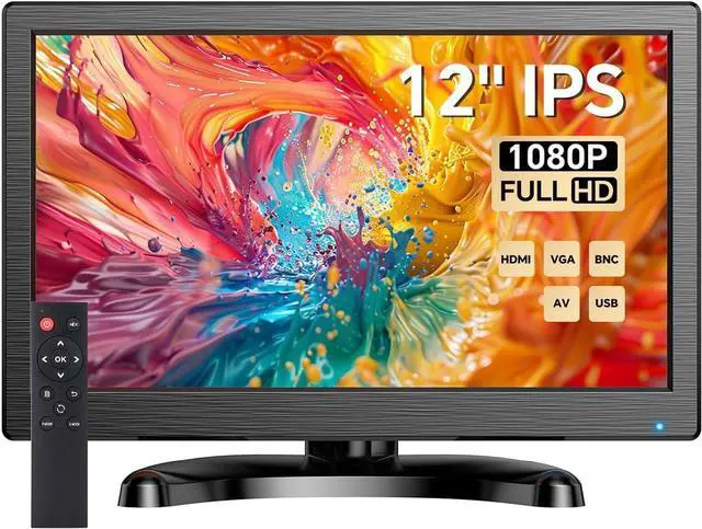 Main image of Eyoyo CCTV Monitor 12 Inch Small Computer Monitors 1920x1080P Mini LED Display with HDMI VGA AV BNC USB Ports IPS Screen Security Monitor Built in Speaker for Home Office