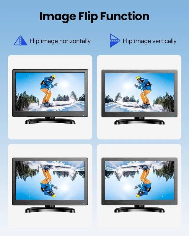 Alt view image 3 of 7 - Eyoyo CCTV Monitor 12 Inch Small Computer Monitors 1920x1080P Mini LED Display with HDMI VGA AV BNC USB Ports IPS Screen Security Monitor Built in Speaker for Home Office