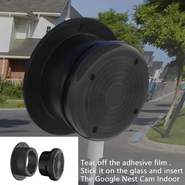 Alt view image 2 of 6 - Teccle Window Mount for Google Nest Camera Indoor, Through Window Use Nest Cam, No Indoor Reflections (Black/Pack of 2)