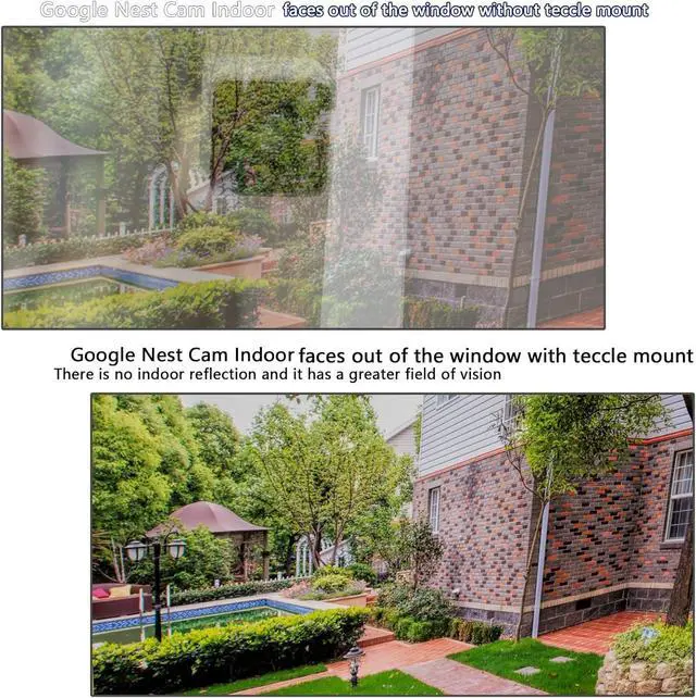 Alt view image 5 of 6 - Teccle Window Mount for Google Nest Camera Indoor, Through Window Use Nest Cam, No Indoor Reflections (Black/Pack of 2)