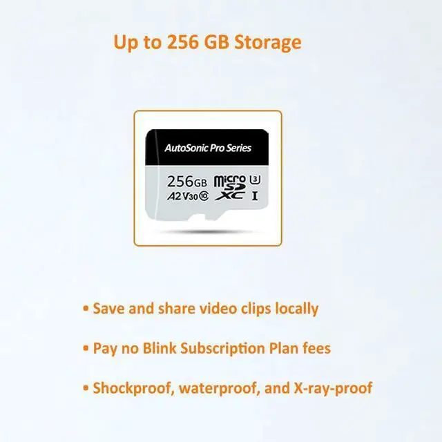 Alt view image 2 of 7 - AutoSonic 256GB MicroSD Card with Blink Sync Module XR Mount USB-C Cable Included | Blink Module XR Holder Bracket | Sync Module XR Sold Separately