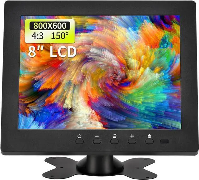 Main image of 8 inch LCD Security Monitor & Displays,Built-in Dual Speakers Portable Monitor,800 * 600 Resolution,BNC/AV Input,Suitable for CCTV TV CCD DVD