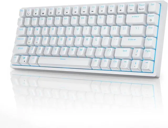 Main image of RK ROYAL KLUDGE RK84 Wireless Blue Backlit 75% Triple Mode BT5.0/2.4G/USB-C Hot Swappable Mechanical Keyboard, 84 Keys Tenkeyless Mechanical Keyboard w/Programmable Software, Blue Switch