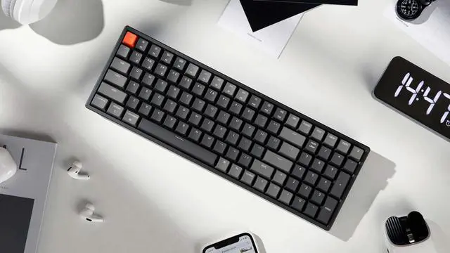 Alt view image 2 of 7 - Keychron K4 RGB Hot Swappable Mechanical Keyboard, 96% Layout Bluetooth Wireless/USB Wired Computer Keyboard with Gateron G Pro Red Switch Aluminum Frame for Mac Windows-Version 2