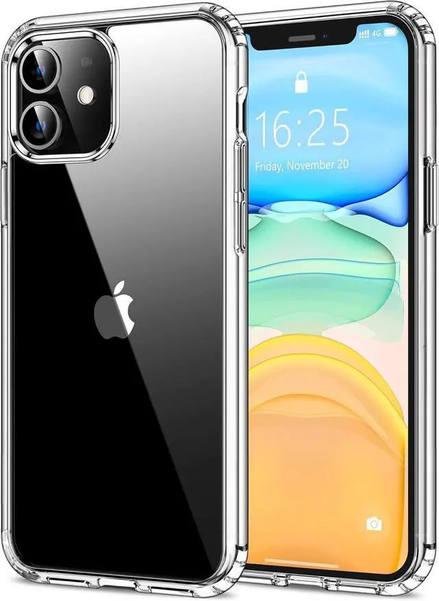 Main image of HOOMIL Case for iPhone 11 6.1-Inch, Non-Yellowing, Drop Protection, Anti-Scratch Transparent Hard Back Phone Cover - Crystal Clear