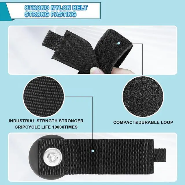 Alt view image 3 of 7 - Kanemc 4PCS Magnetic Cable Storage Straps Heavy Duty, Extension Cord Holder Magnet Hooks for Hanging Cables Hoses Workshop Rope Garden Garage Organization