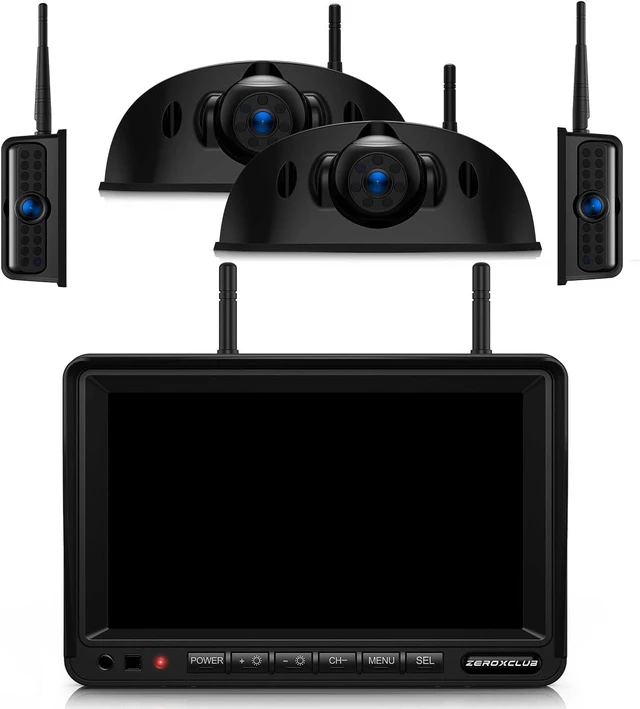 Main image of ZEROXCLUB 4 CAM 1080P 7" IPS Monitor Wireless RV Backup Camera System