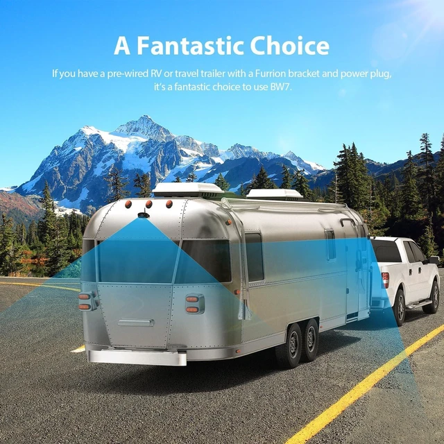 Alt view image 4 of 7 - ZEROXCLUB 4 CAM 1080P 7" IPS Monitor Wireless RV Backup Camera System