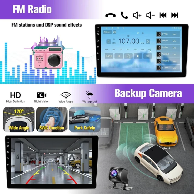 Alt view image 6 of 7 - Leadfan 64G Car Radio for Toyota Corolla 2009 2010 2011 2012 2013, 9inch Screen for Corolla Stereo with Carplay Android Auto GPS Backup Camera