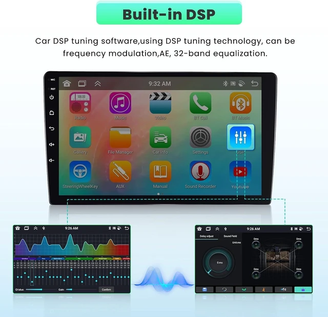 Alt view image 5 of 7 - 8Core 6+128G Android 15 Car Stereo for 2010-2016 Hyundai Accent Verna Solaris Wireless Carplay Android Auto DSP, 9 Inch Touch Screen Radio 59UI 32EQ DSP BT 5.0 GPS 5G WiFi+AHD Backup Camera